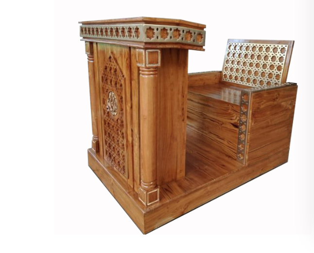Mimbar podium masjid maroco kayu jati